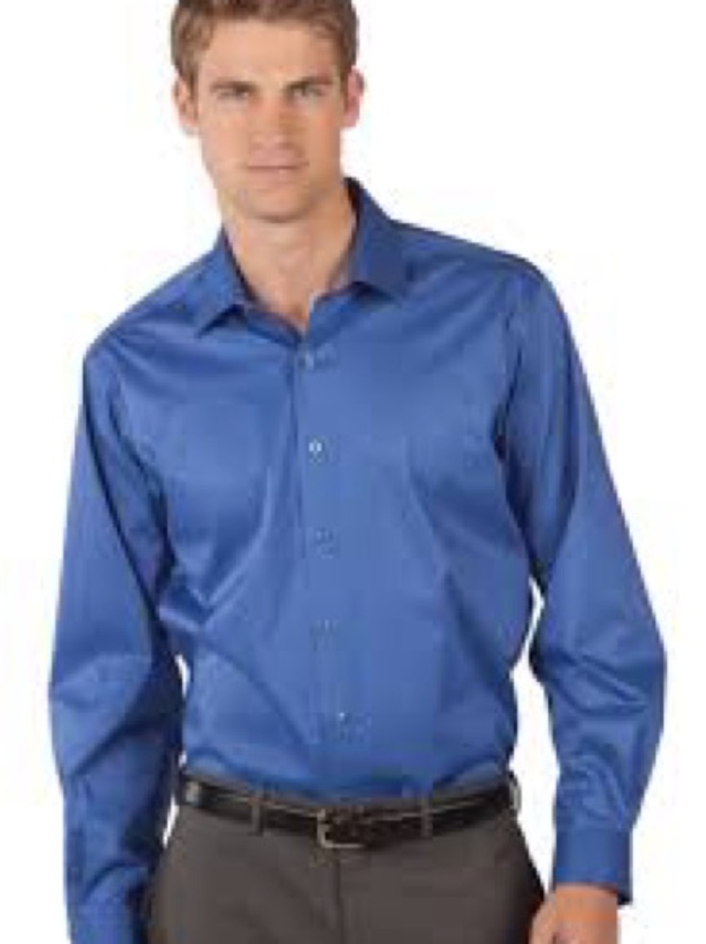 Men's Casual Button-Down Shirt in Blue - Classic Fit